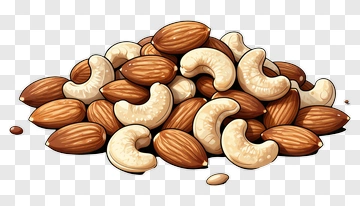 Mixed Nuts Pile PNG