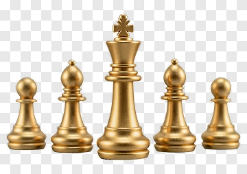 Golden Chess Pieces PNG