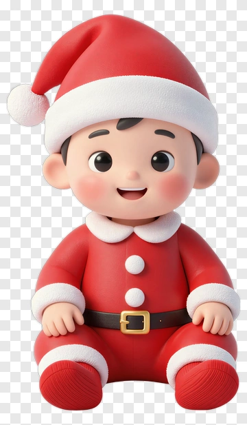 Cartoon Santa Claus Sitting PNG