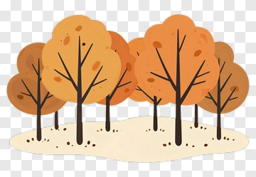 Colorful Autumn Trees PNG