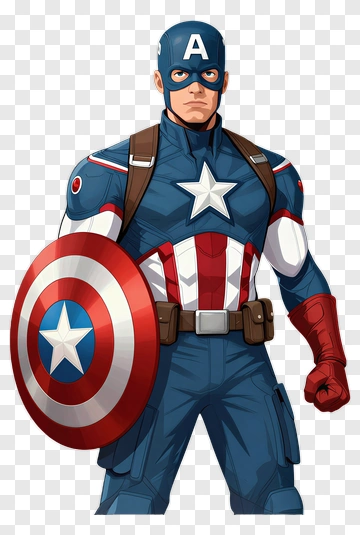 Captain America With Shield PNG