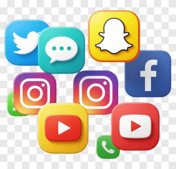 Social Media Icons Collection PNG