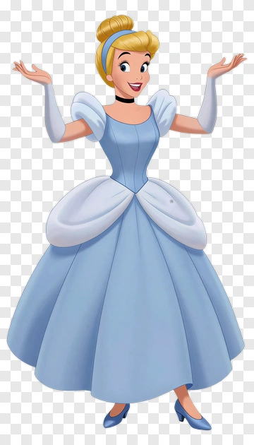 Cinderella In A Blue Dress PNG