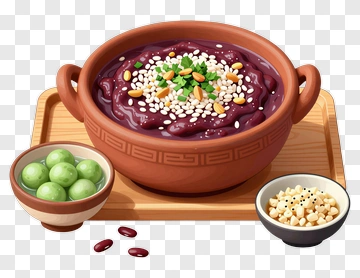 Delicious Bowl Of Purple Bean Dessert PNG