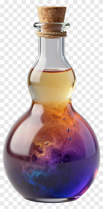 Colorful Potion Bottle PNG