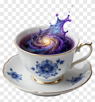 Cup Of Cosmic Galaxy Tea PNG