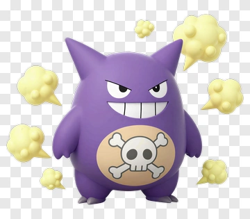 Cartoon Ghost Character With Smoke Clouds PNG