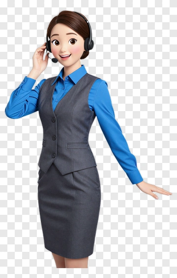 Cartoon Customer Service Representative PNG