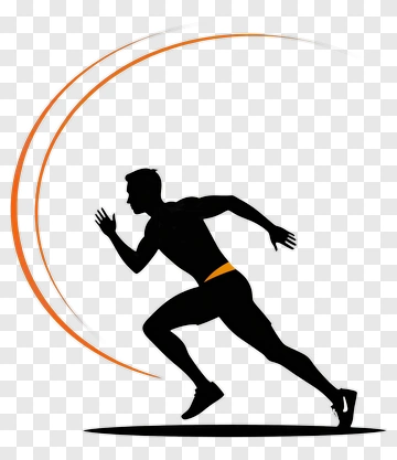 Running Athlete Silhouette PNG