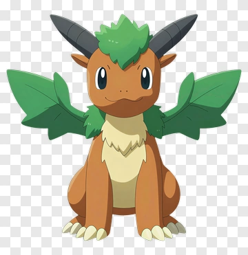 Dragon Pokémon With Leaf Wings PNG