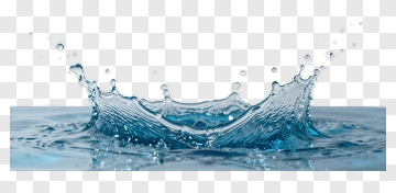 Water Splashing In Clear Blue Water PNG