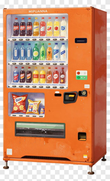 Vending Machine With Snacks And Drinks PNG