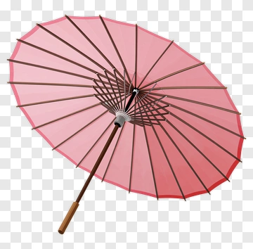 Pink Paper Umbrella PNG