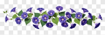 Vibrant Purple Flower Garland PNG
