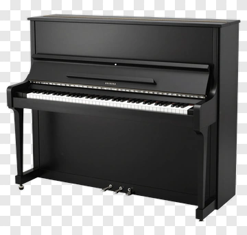 Black Upright Piano PNG