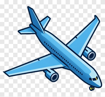 3D Airplane PNG