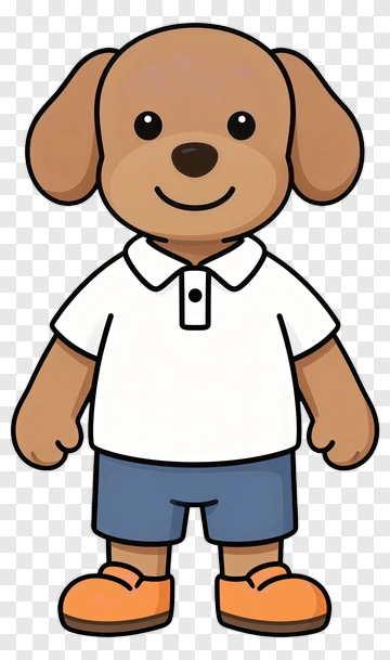 Cartoon Dog Character In Casual Outfit PNG