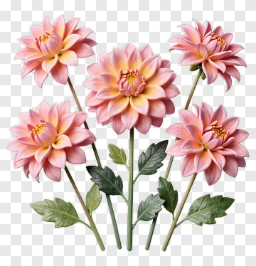 Pink Water Lily Bouquet PNG