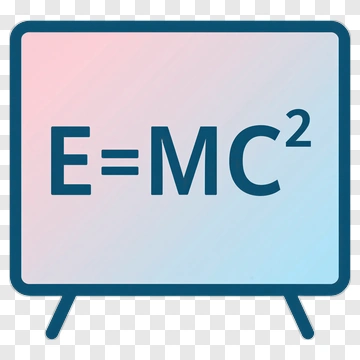 E=mc² Equation Displayed On A Screen PNG