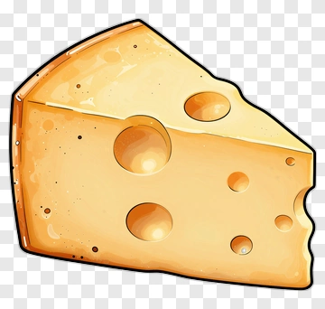 Cartoon Cheese Slice PNG