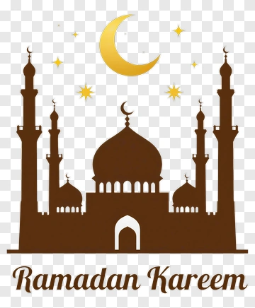 Ramadan Kareem Mosque With Crescent Moon And Stars PNG