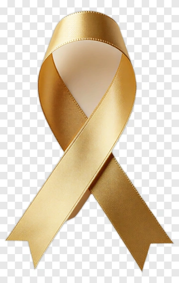 Gold Awareness Ribbon PNG