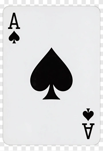 Ace Of Spades Playing Card PNG