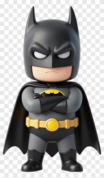 Cartoon Batman Figure PNG