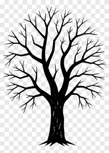 Black Tree With Bare Branches PNG