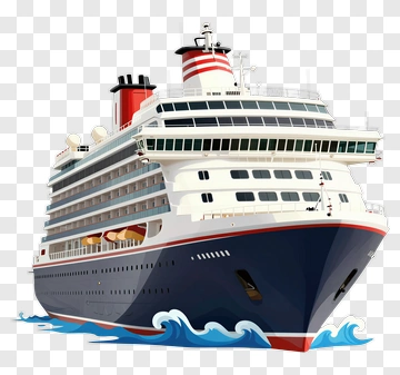Cruise Ship On The Ocean PNG