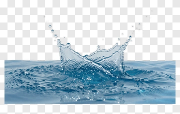 Water Splashing In Clear Blue Water PNG