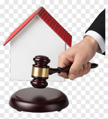 Auction Gavel And House Model PNG