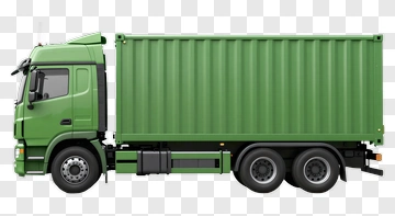 Green Delivery Truck PNG