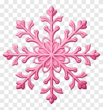 Pink Snowflake Decoration PNG