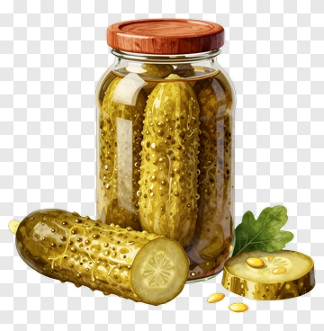 Jar Of Pickles With Sliced Cucumber PNG