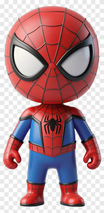 Cartoon Spider-Man Character Figure PNG