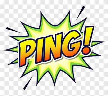 Ping Comic Style Text Burst PNG