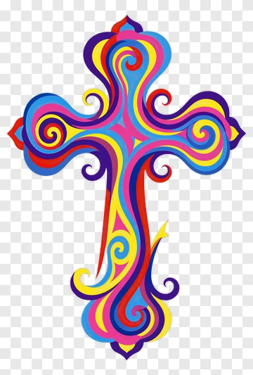 Colorful Decorative Cross PNG