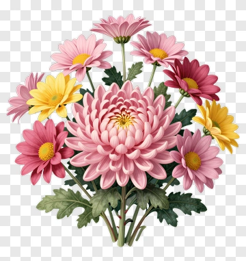 Colorful Flower Bouquet PNG