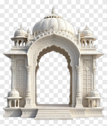 Decorative White Architectural Arch PNG