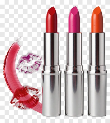 Colorful Lipstick Collection With Kiss Marks PNG