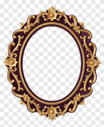 Ornate Gold Picture Frame PNG