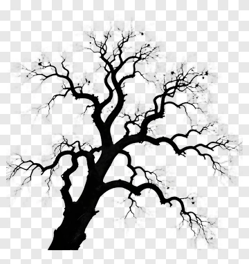 Silhouette Tree With Branches PNG