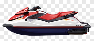 Red And White Jet Ski PNG