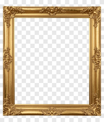 Ornate Gold Picture Frame PNG