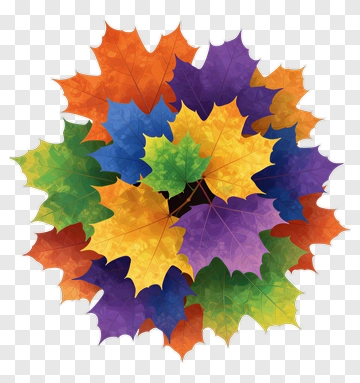Colorful Fall Leaves PNG