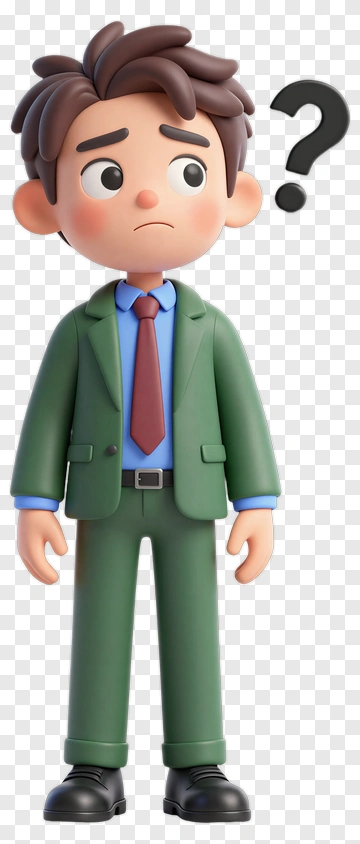 Confused Businessman In A Green Suit PNG