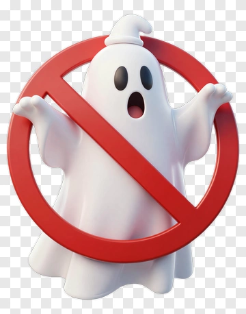 Cartoon Ghost With No Symbol PNG