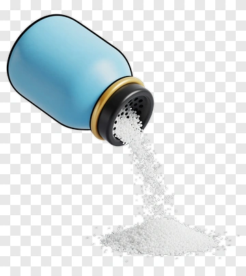 Blue Salt Shaker Pouring Salt PNG
