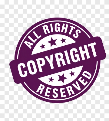 Copyright Seal With All Rights Reserved PNG